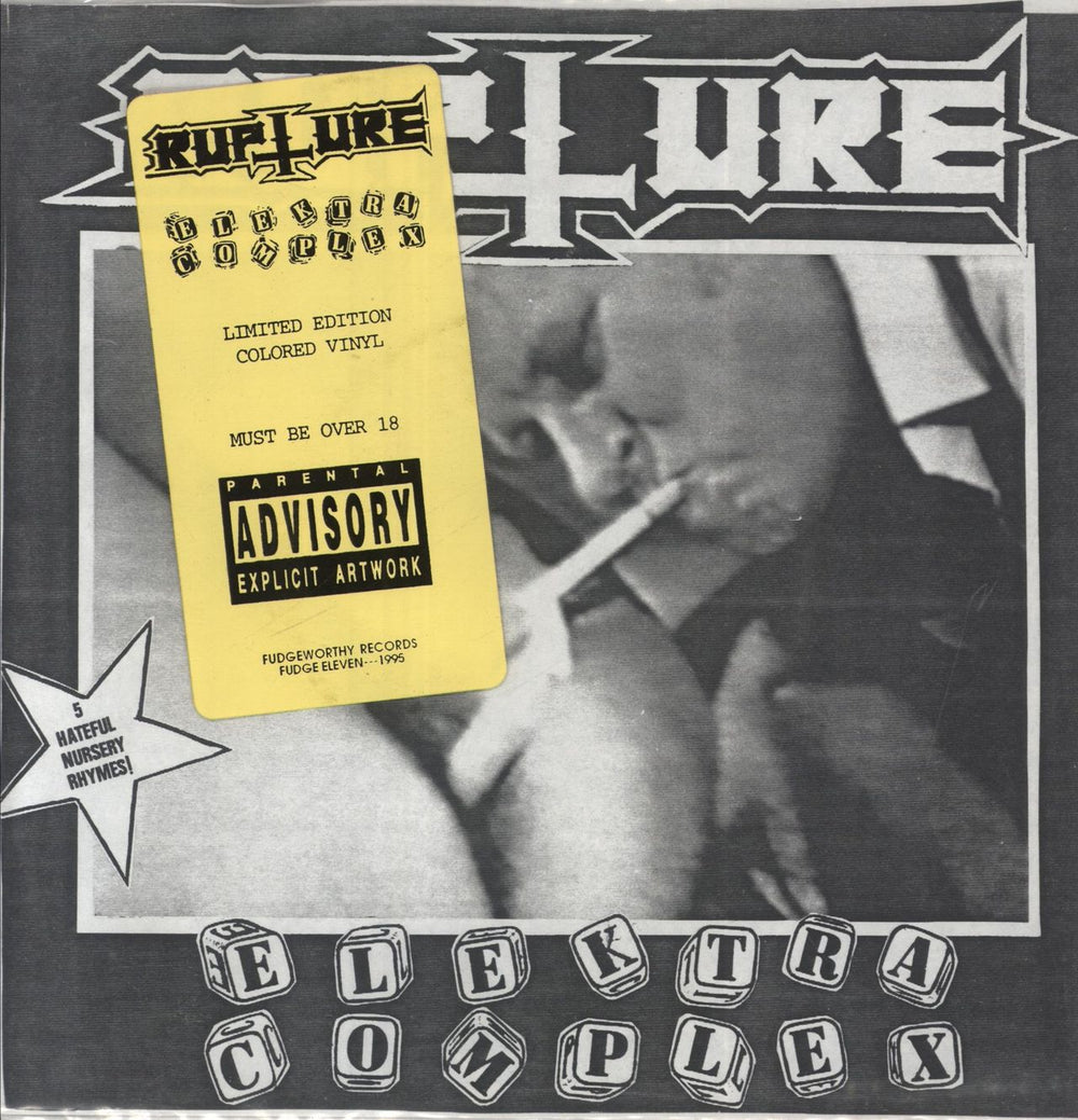 Rupture Elektra Complex - Green Vinyl - Grey Sleeve US 7" vinyl single (7 inch record / 45) FUDGEELEVEN