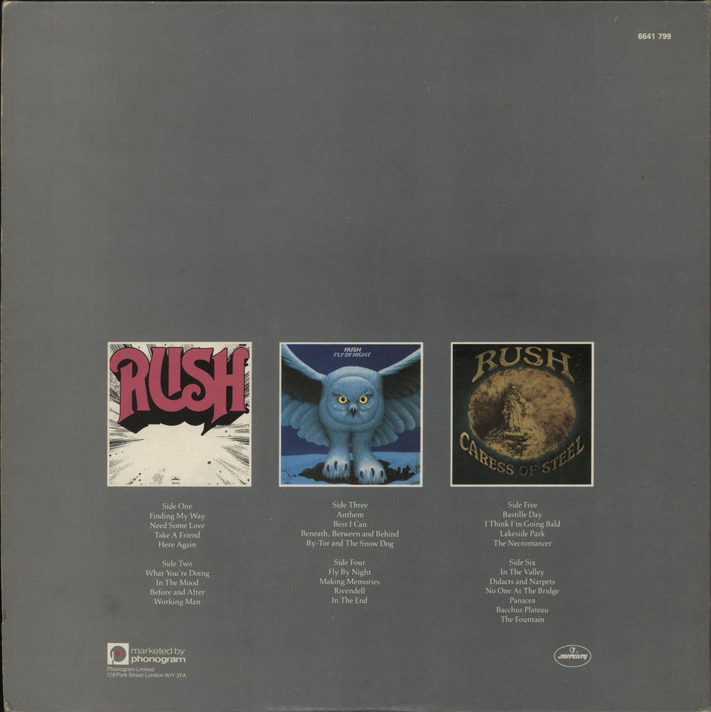 Rush Archives - EX UK 3-LP vinyl record set (Triple LP Album)