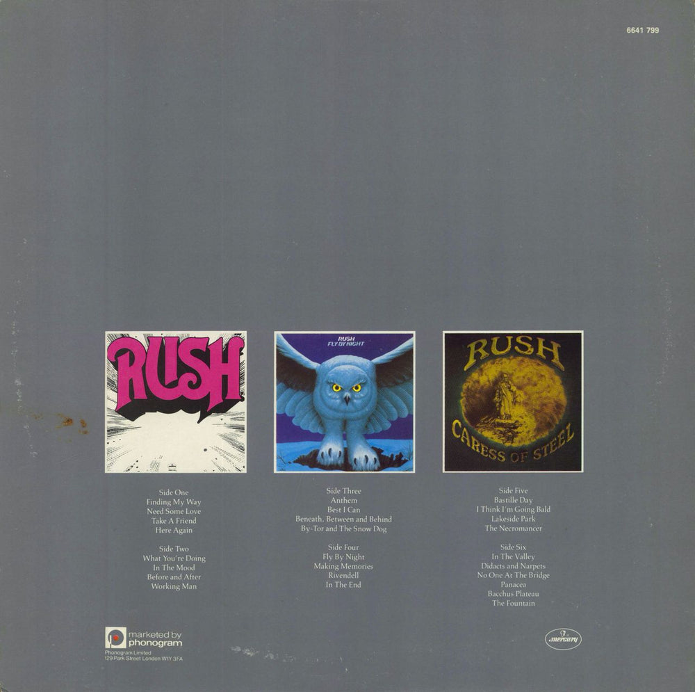 Rush Archives - EX UK 3-LP vinyl record set (Triple LP Album)