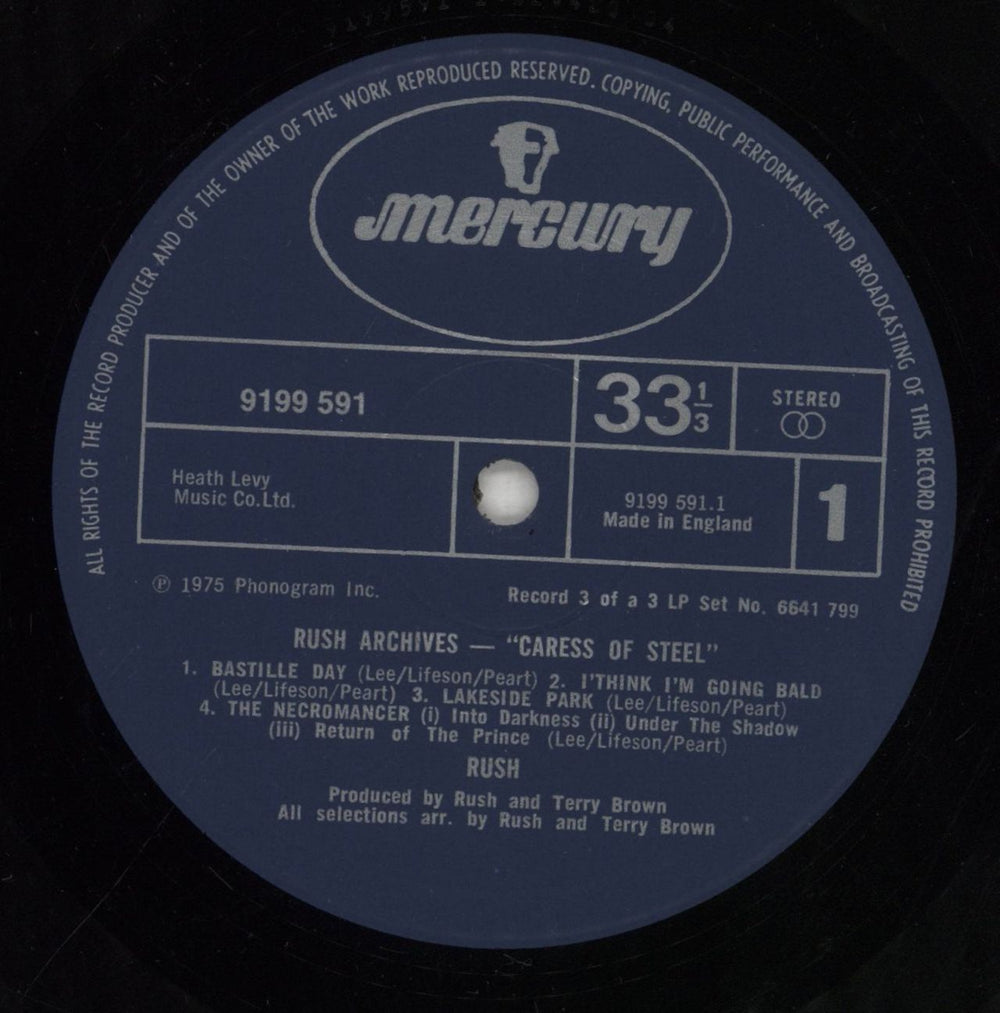 Rush Caress Of Steel - EX UK vinyl LP album (LP record) RUSLPCA606633