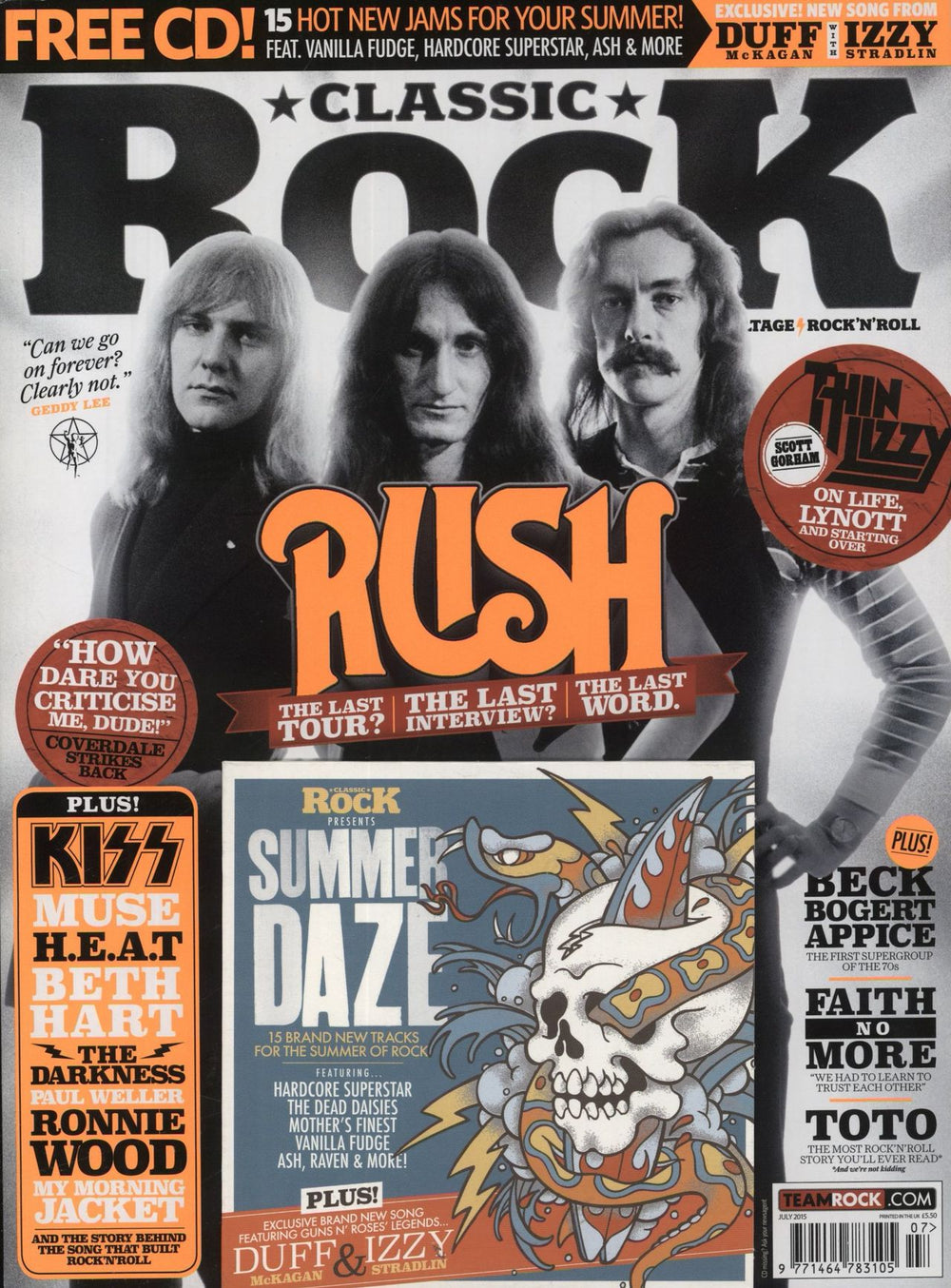 Rush Classic Rock 211 - Rush UK magazine MAY 2020