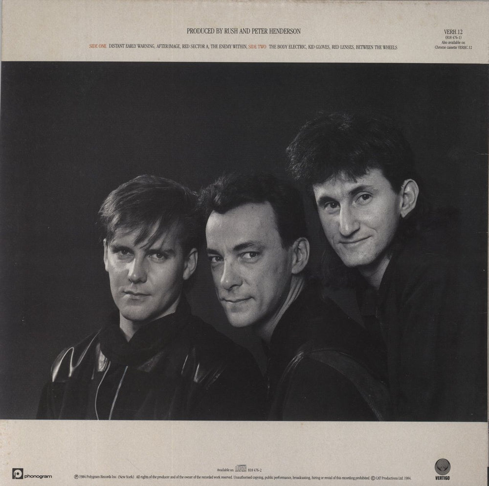 Rush Grace Under Pressure - EX UK vinyl LP album (LP record)