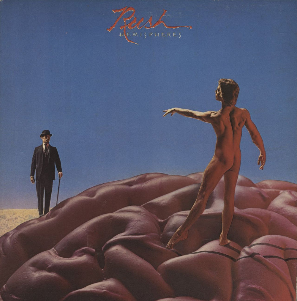 Rush Hemispheres - Red Vinyl Canadian vinyl LP album (LP record) SANR-1-1015