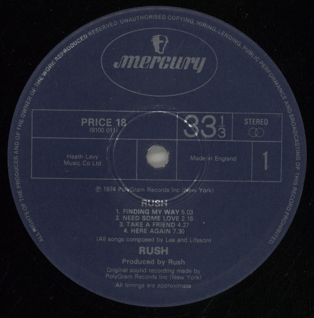 Rush Rush - EX UK vinyl LP album (LP record) RUSLPRU877821