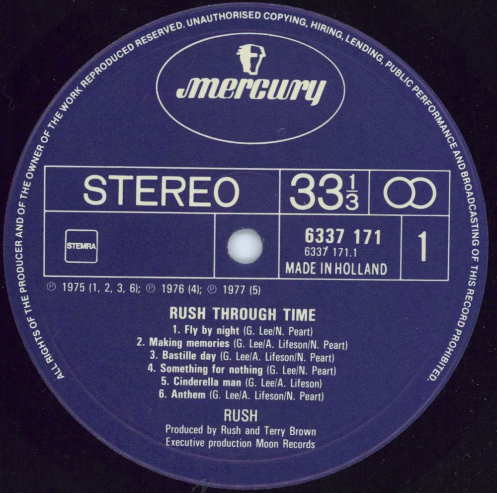 Rush Through Time - EX Dutch vinyl LP album (LP record) RUSLPTH744365