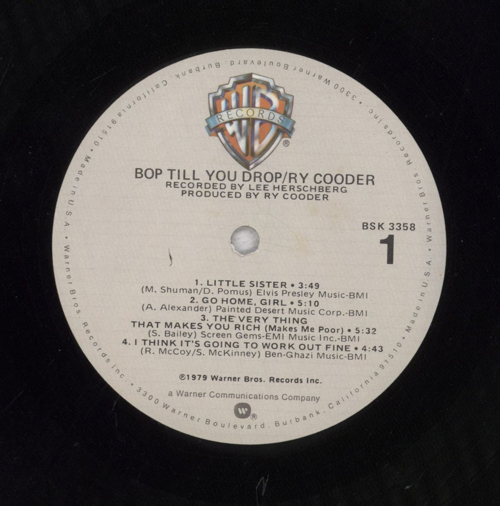 Ry Cooder Bop Till You Drop - Shrink US vinyl LP album (LP record)