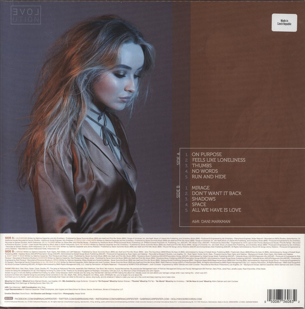 Sabrina Carpenter Evolution [2024] - Black Vinyl - Sealed US vinyl LP album (LP record) 050087360832