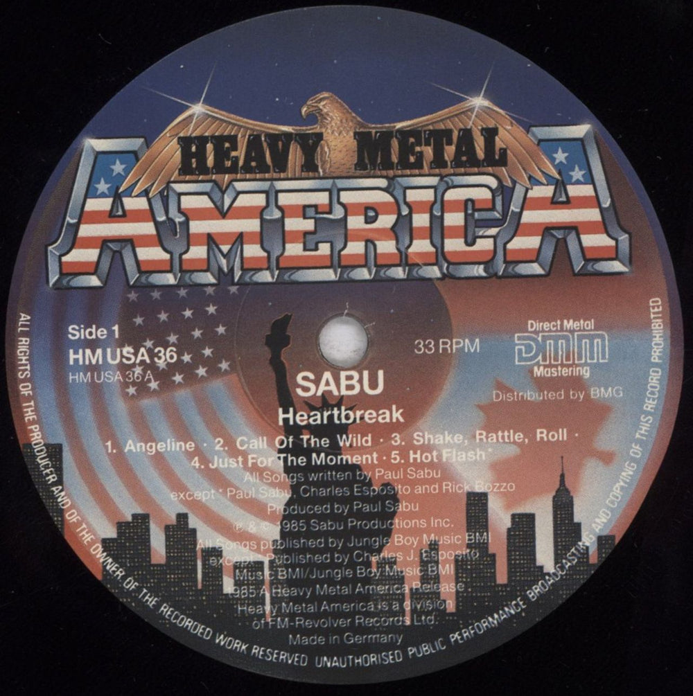 Sabu Heartbreak - 10 tracks UK vinyl LP album (LP record) BU8LPHE841469