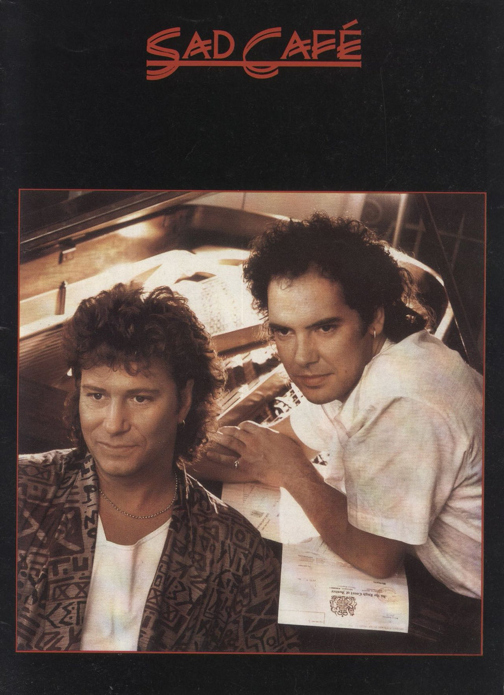 Sad Cafe Sad Cafe + Ticket Stub UK tour programme TOUR PROGRAMME