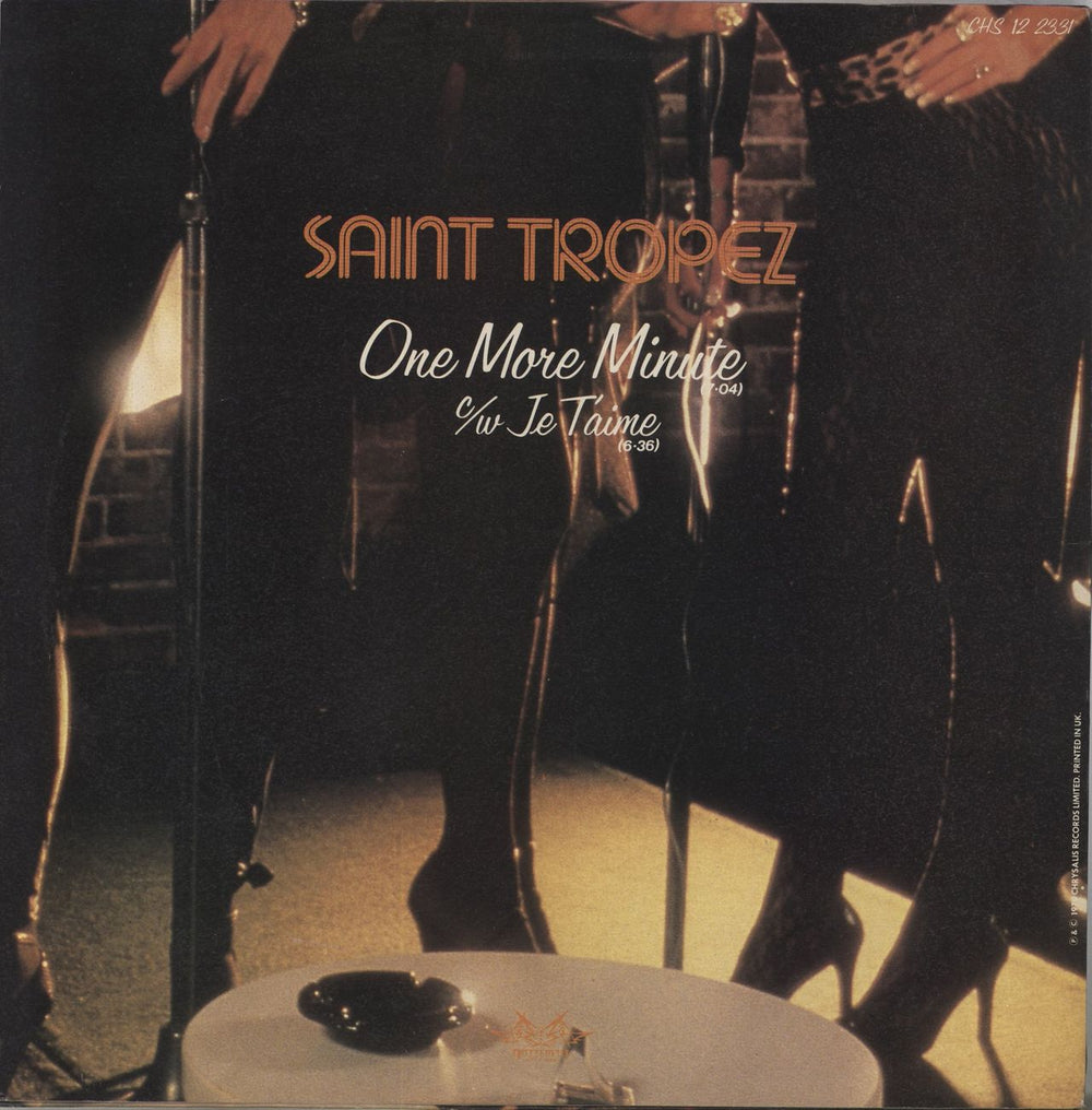 Saint Tropez One More Minute - Yellow vinyl UK vinyl LP album (LP record)