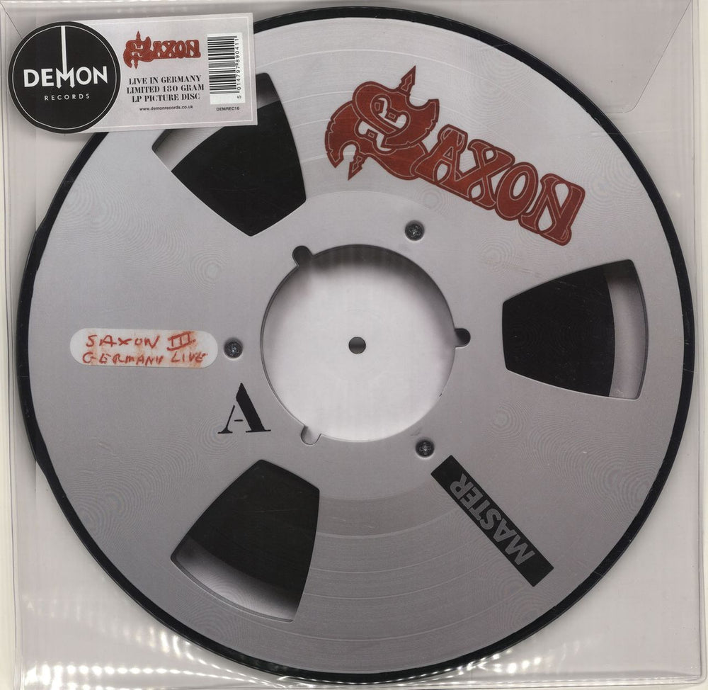 Saxon Live In Germany UK picture disc LP (vinyl picture disc album) DEMREC16