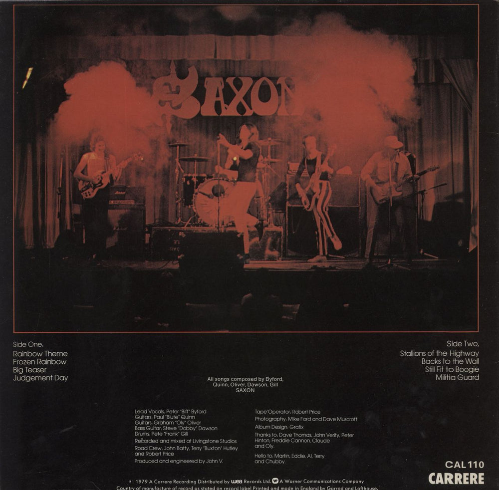 Saxon Saxon UK vinyl LP album (LP record)