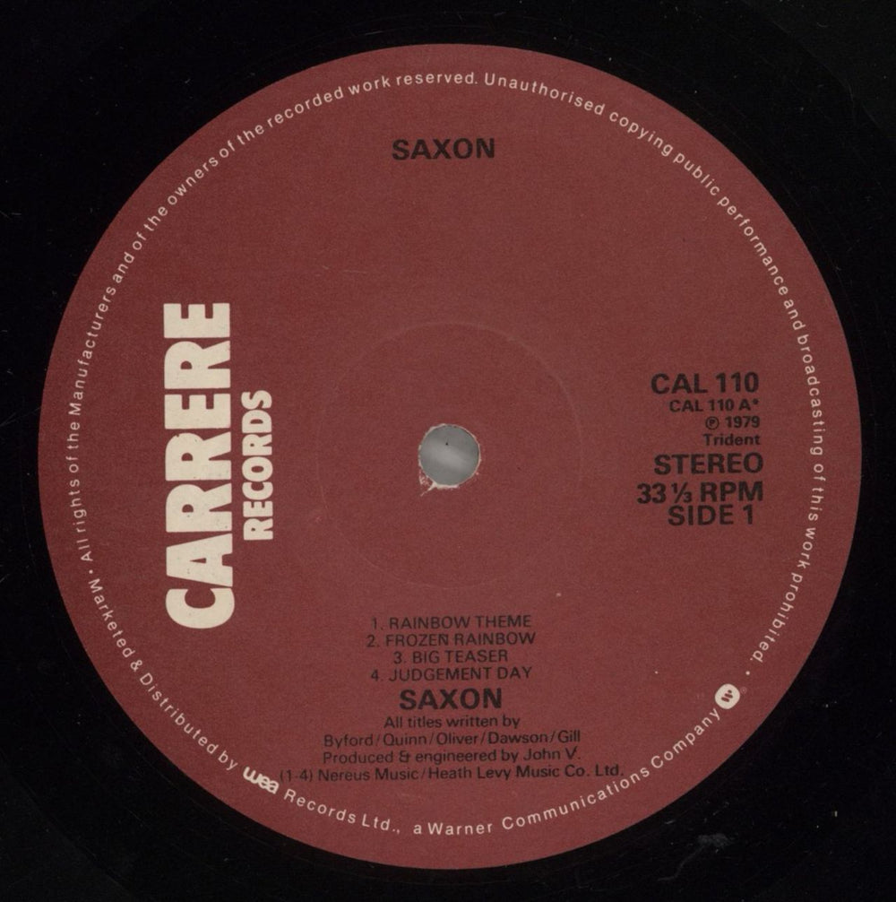 Saxon Saxon UK vinyl LP album (LP record) SAXLPSA455864