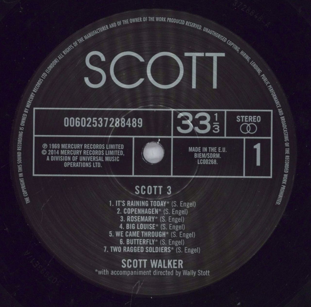 Scott Walker Scott 3 - 180gm UK vinyl LP album (LP record) SWLLPSC833029