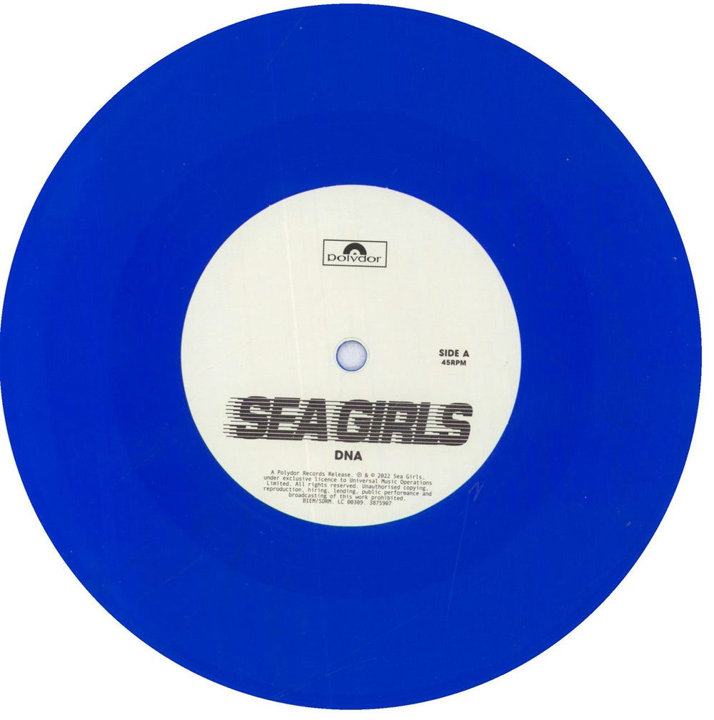 Sea Girls DNA - Blue Vinyl - RSD22 UK 7" vinyl single (7 inch record / 45) 1KP07DN835930