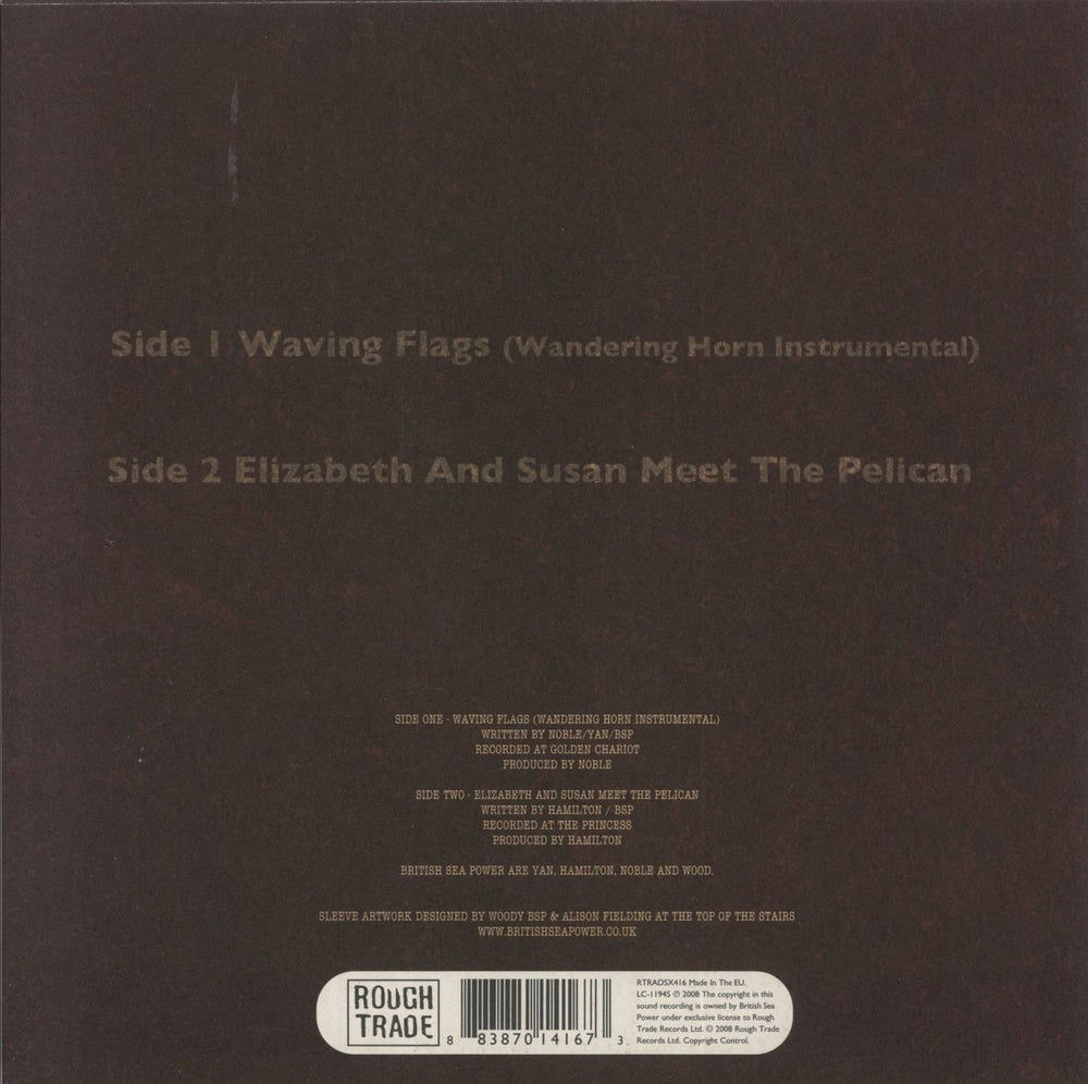 Sea Power Waving Flags UK 7" vinyl single (7 inch record / 45) 883870141673