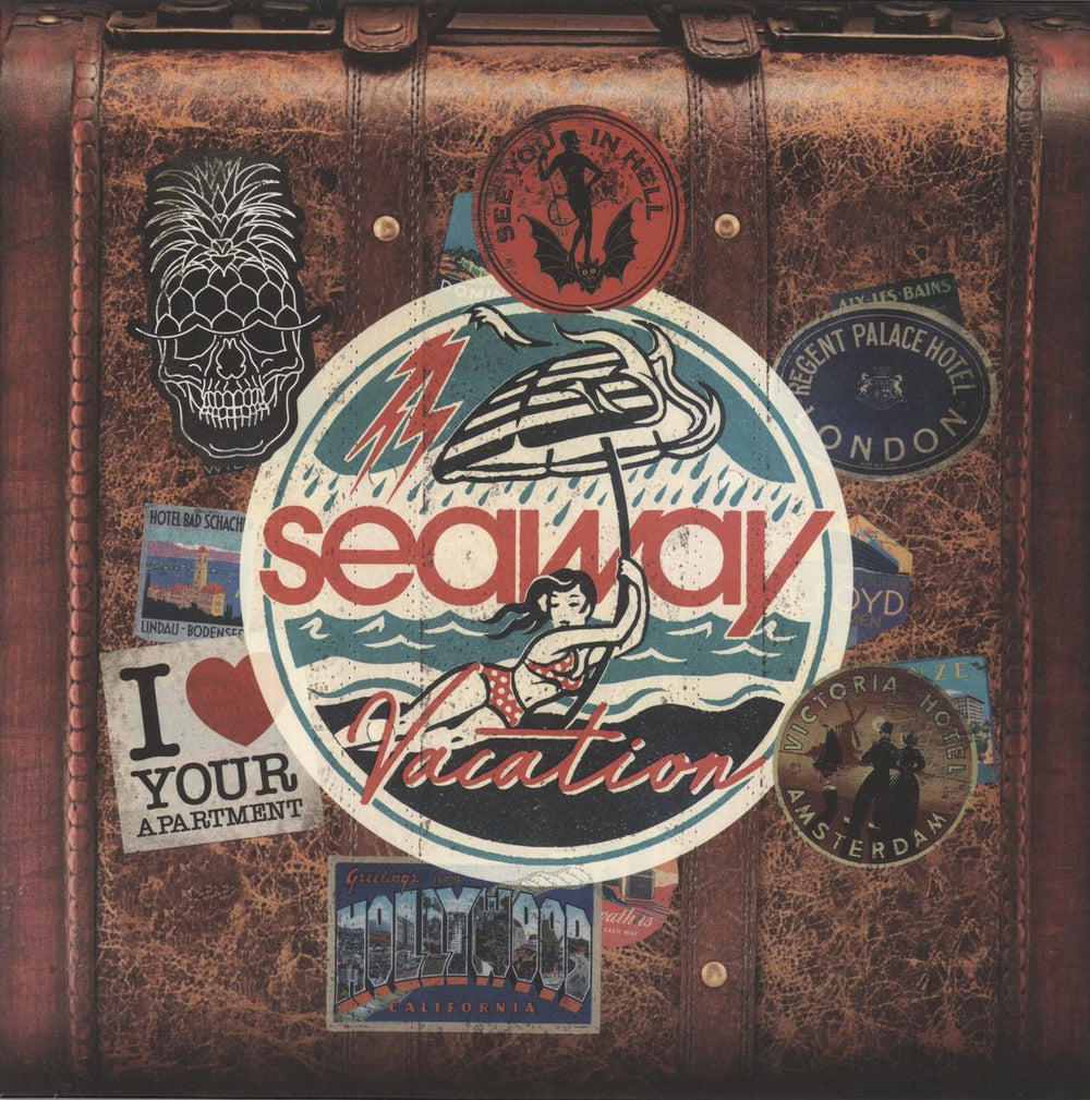 Seaway Vacation - Red & White Half Vinyl UK vinyl LP album (LP record) PNE204