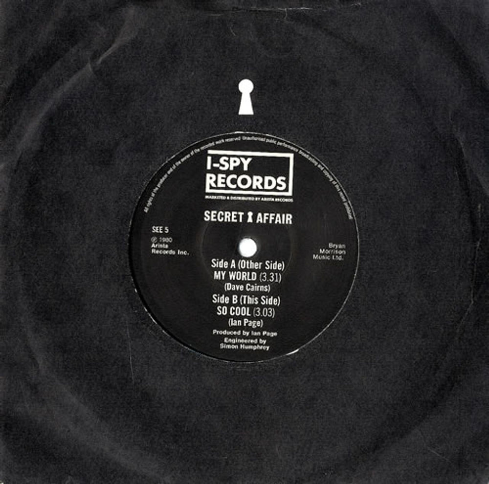 Secret Affair My World - Solid UK 7" vinyl single (7 inch record / 45) SEE5
