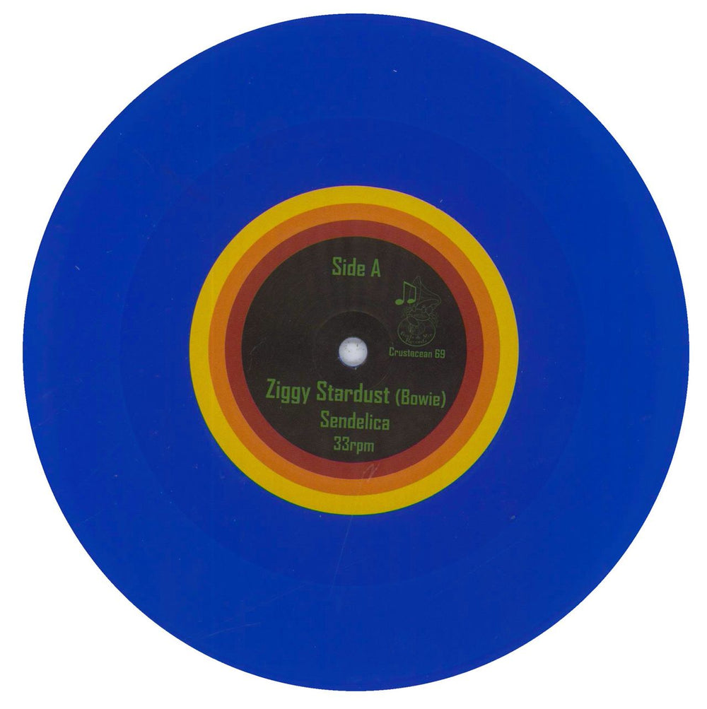 Sendelica Ziggy Stardust - Blue Vinyl + Shrink UK 7" vinyl single (7 inch record / 45) 26O07ZI836263