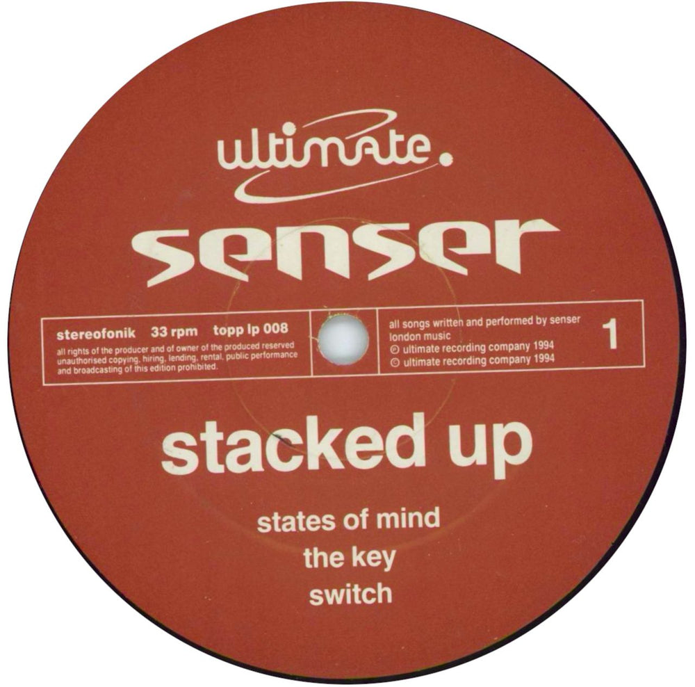 Senser Stacked Up UK 2-LP vinyl record set (Double LP Album) SNR2LST561657