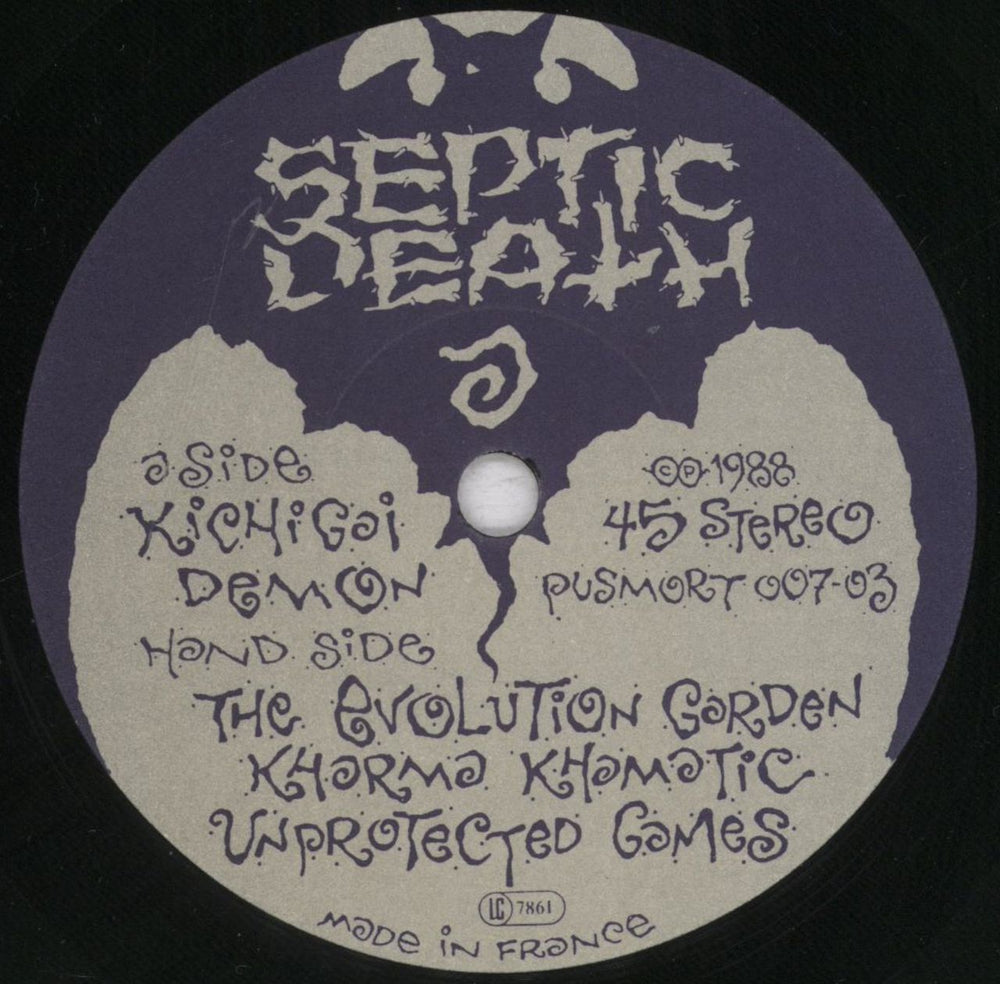 Septic Death Kichigai US 7" vinyl single (7 inch record / 45) 4QW07KI834994