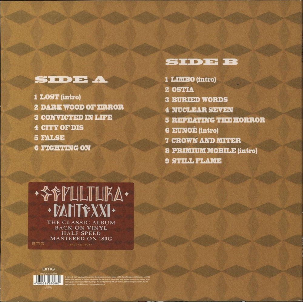 Sepultura Dante XXI - 180gm UK vinyl LP album (LP record) 4050538670882