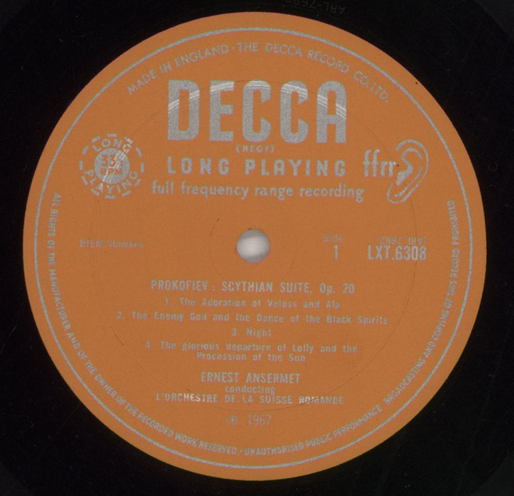 Sergei Prokofiev Scythian Suite · The Prodigal Son UK vinyl LP album (LP record) PJ3LPSC858482