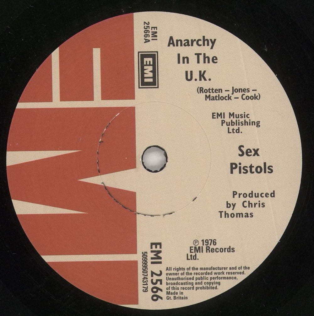 Sex Pistols Anarchy In The UK - 30th Anniversary UK 7" vinyl single (7 inch record / 45) SEX07AN412116