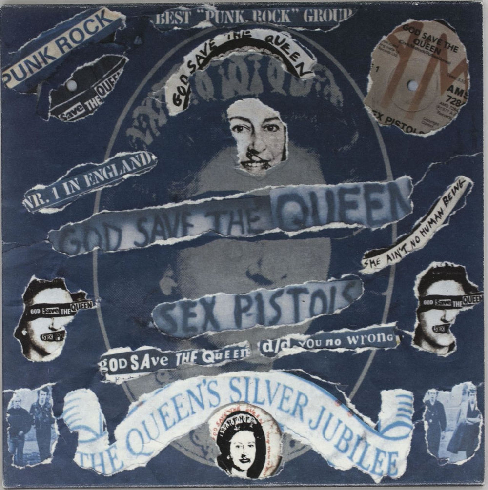 Sex Pistols God Save The Queen - Punk Art Sleeve UK 7" vinyl single (7 inch record / 45) MAL-ONE-003