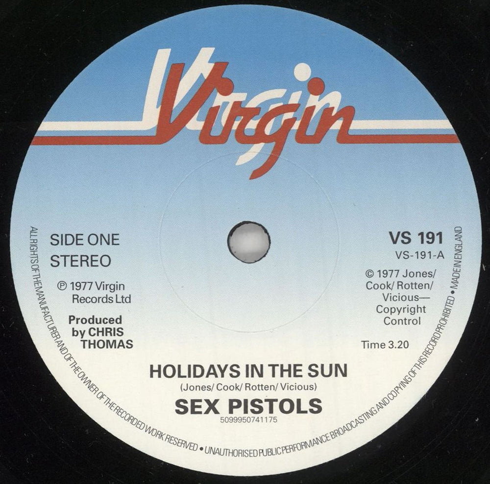 Sex Pistols Holiday In The Sun - 30th Anniversary UK 7" vinyl single (7 inch record / 45) SEX07HO412120