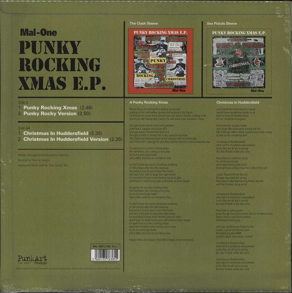 Sex Pistols Punky Rocking Xmas EP - SEX PISTOLS sleeve & art print UK 12" vinyl single (12 inch record / Maxi-single) SEX12PU879081
