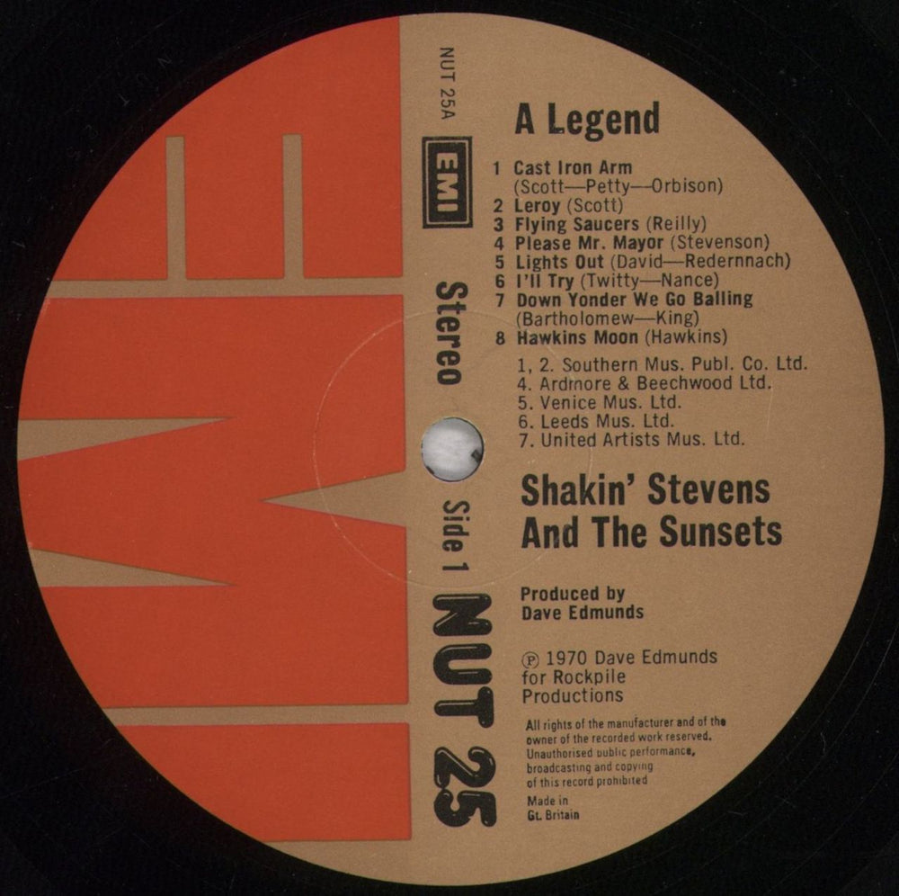 Shakin' Stevens A Legend UK vinyl LP album (LP record) STVLPAL04783