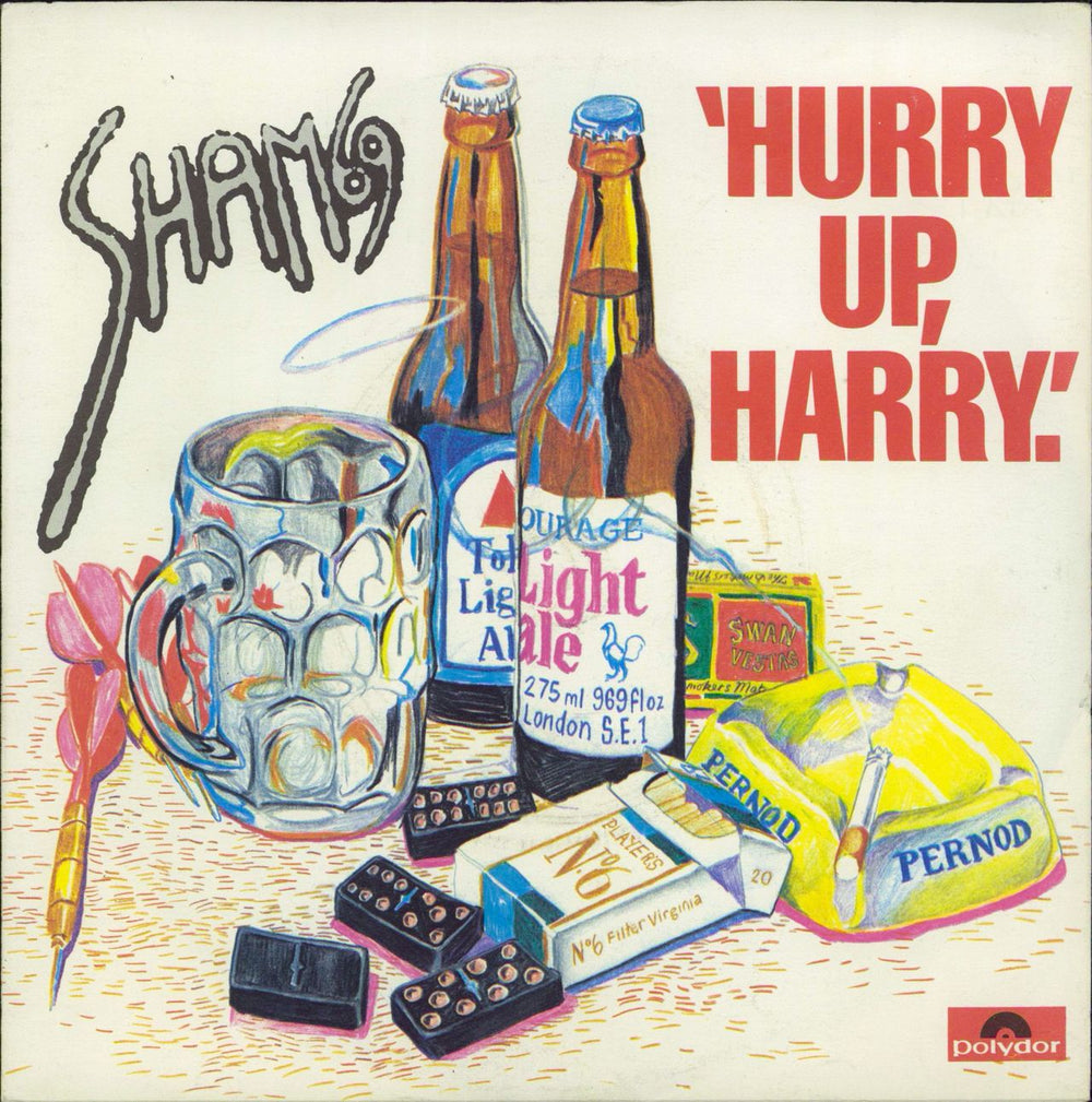 Sham 69 Hurry Up, Harry + p/s UK 7" vinyl single (7 inch record / 45) POSP7