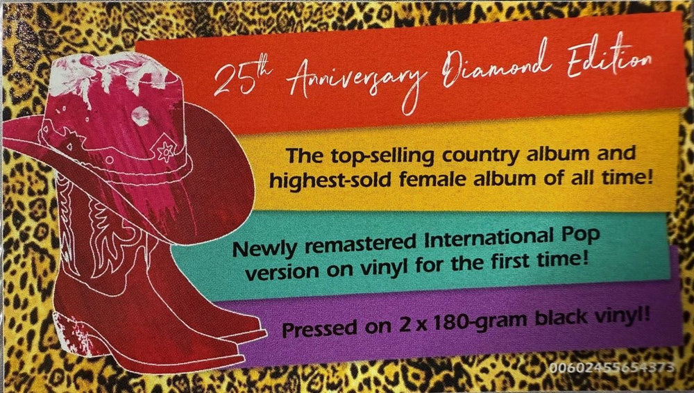 Shania Twain Come Over Over - 25th Anniversary Diamond Edition - Sealed UK 2-LP vinyl record set (Double LP Album) SIA2LCO875641