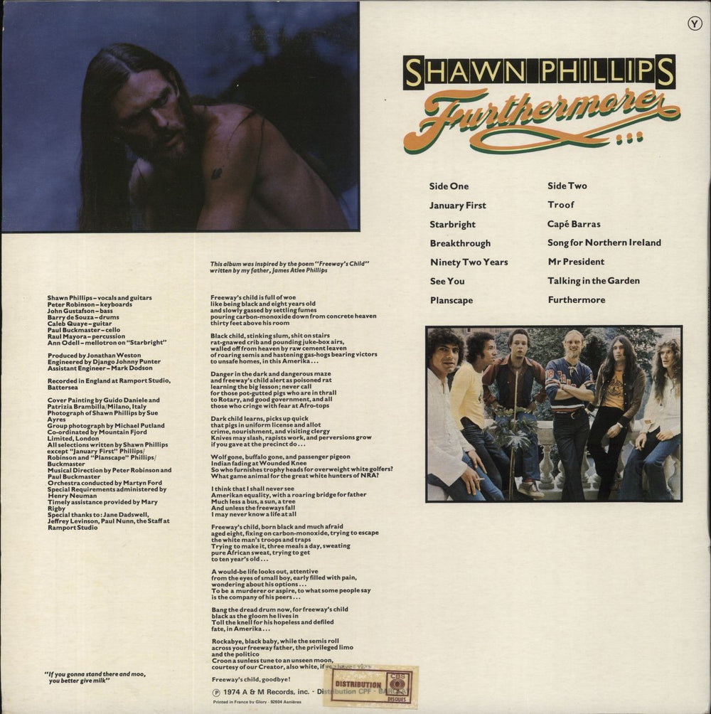 Shawn Phillips Furthermore French vinyl LP album (LP record)