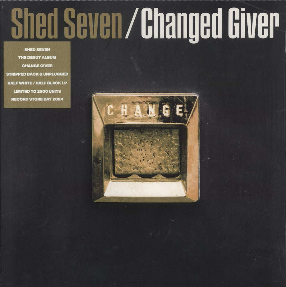 Shed Seven Changed Giver - Black & White Split Vinyl - RSD24 UK vinyl LP album (LP record) COOKLP918