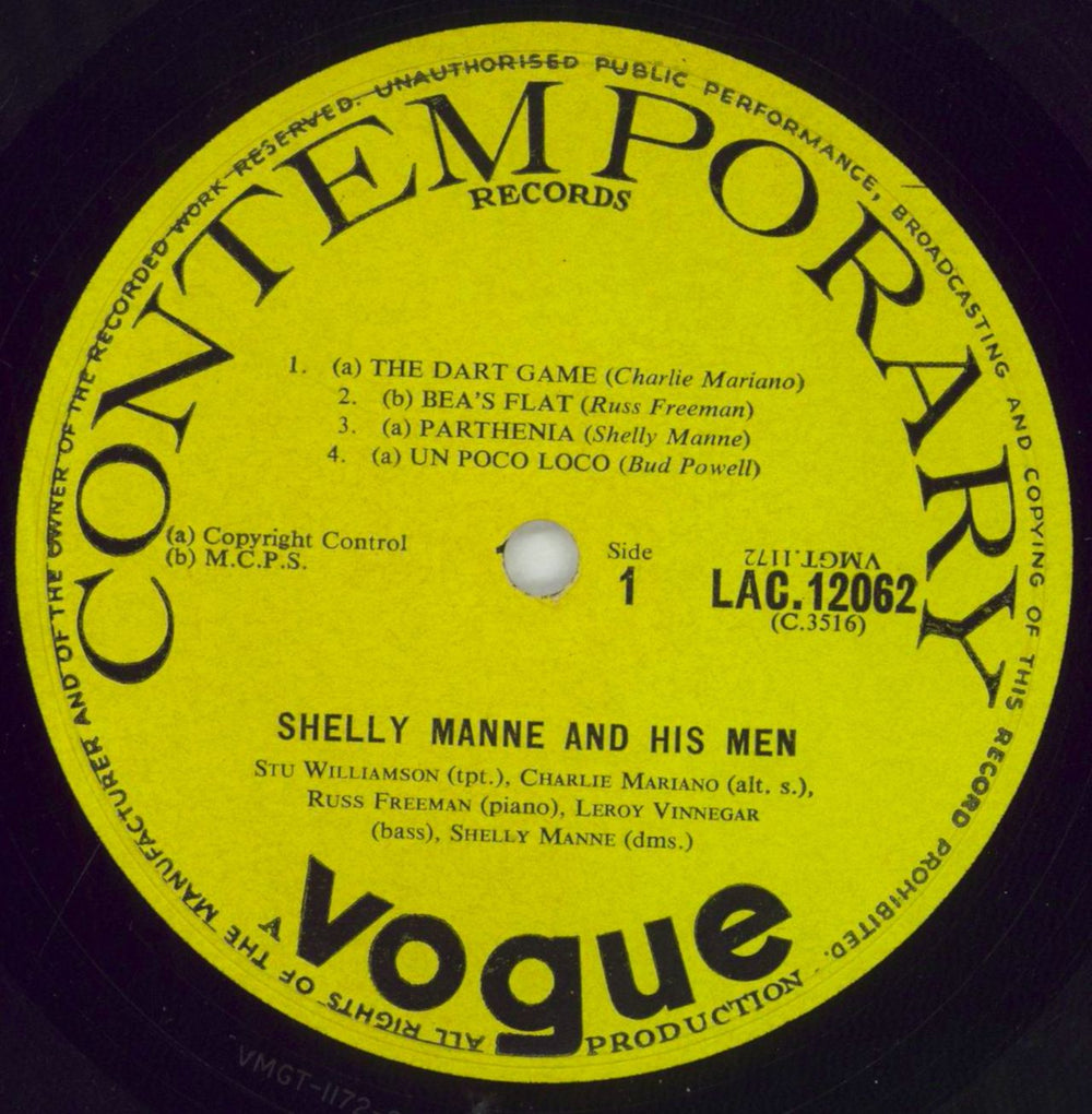 Shelly Manne Contemporary Swinging Sounds Volume 4 - VG UK vinyl LP album (LP record) MNNLPCO848806