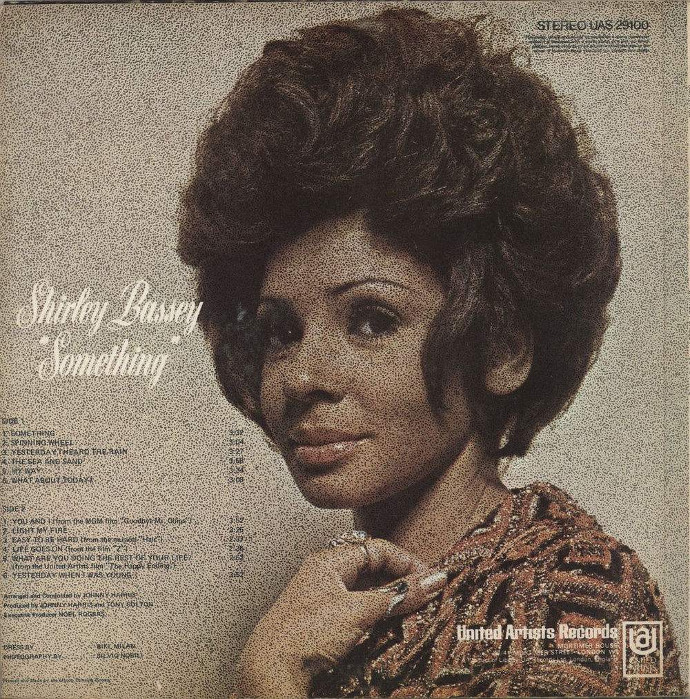 Shirley Bassey Something UK vinyl LP album (LP record)