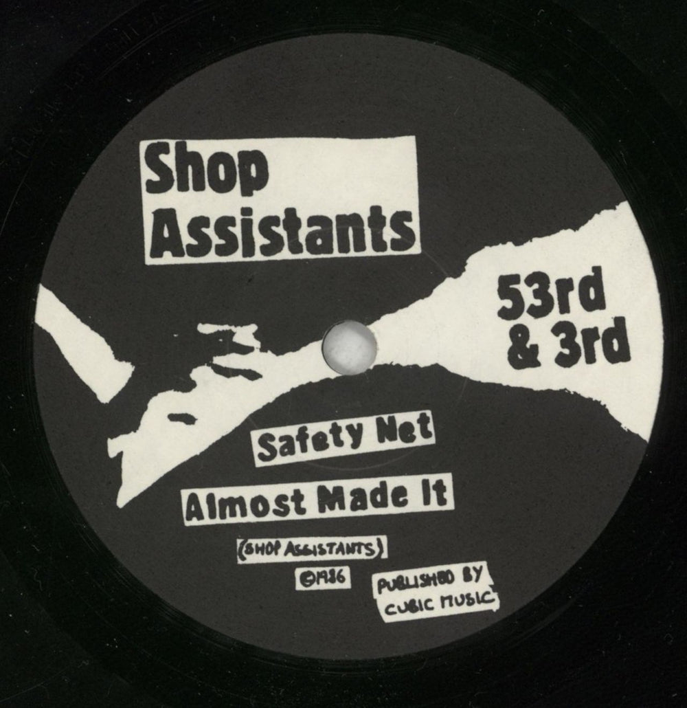 Shop Assistants Safety Net + Insert UK 7" vinyl single (7 inch record / 45) PTT07SA864482