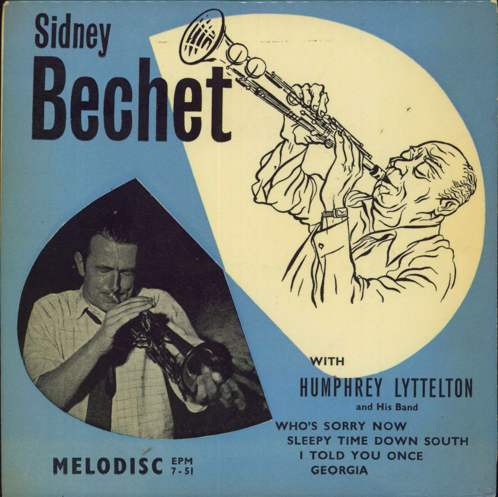 Sidney Bechet With Humphrey Lyttelton And His Band UK 7" vinyl single (7 inch record / 45) EPM7-51