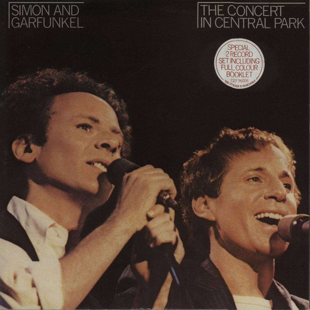 Simon & Garfunkel The Concert In Central Park - stickered UK 2-LP vinyl record set (Double LP Album) GEF96008