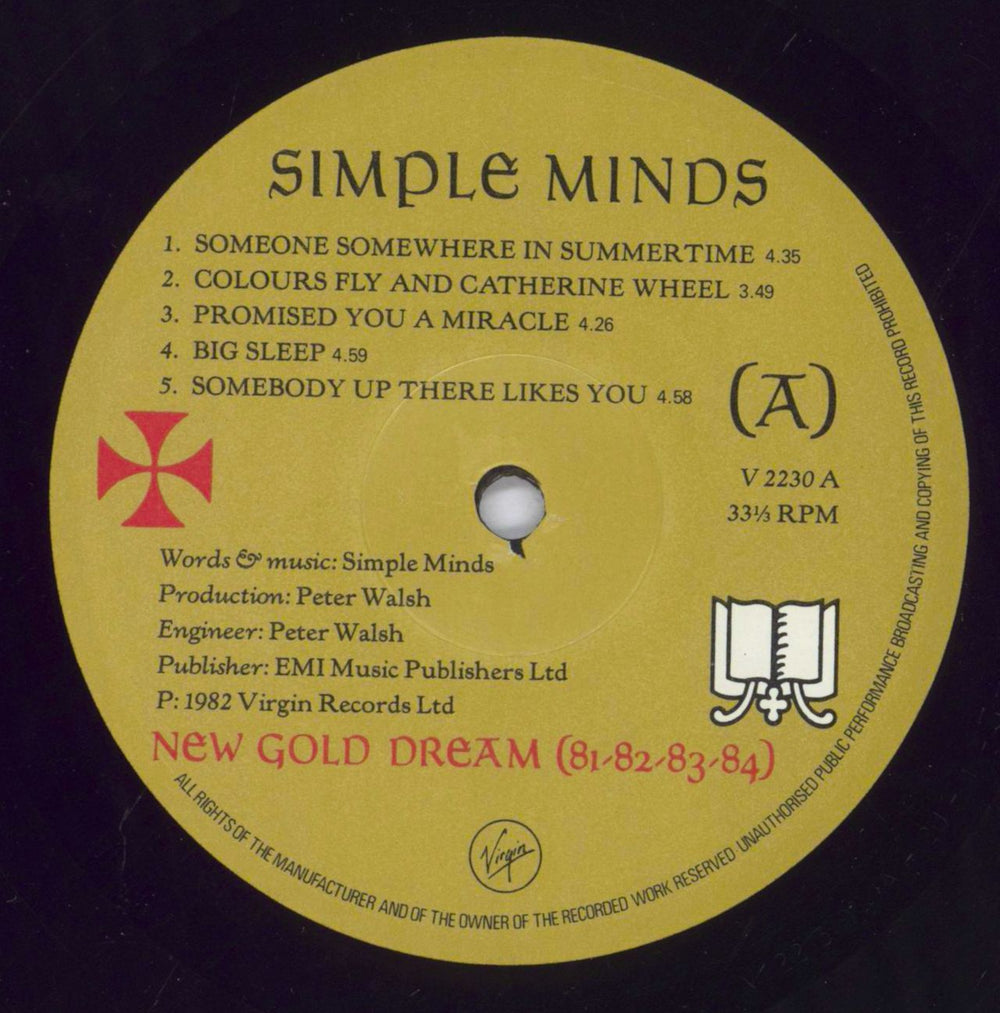 Simple Minds New Gold Dream - Purple Inner - Shrink UK vinyl LP album (LP record) SIMLPNE832271