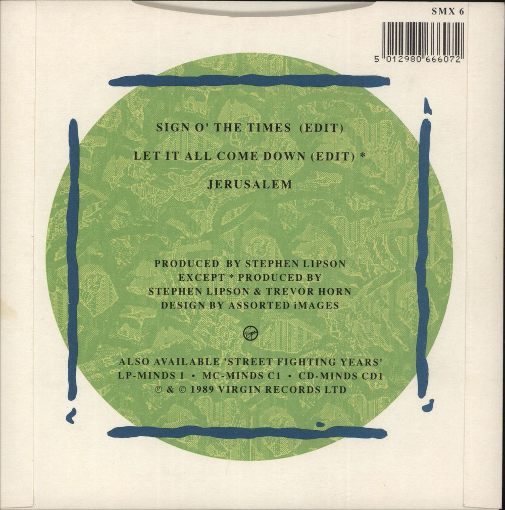 Simple Minds Sign O' The Times UK 7" vinyl single (7 inch record / 45) 5012980666072