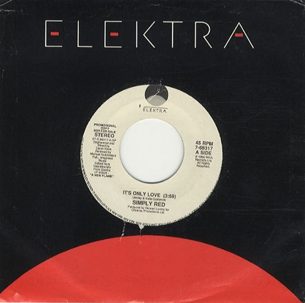 Simply Red It's Only Love US Promo 7" vinyl single (7 inch record / 45) 769317