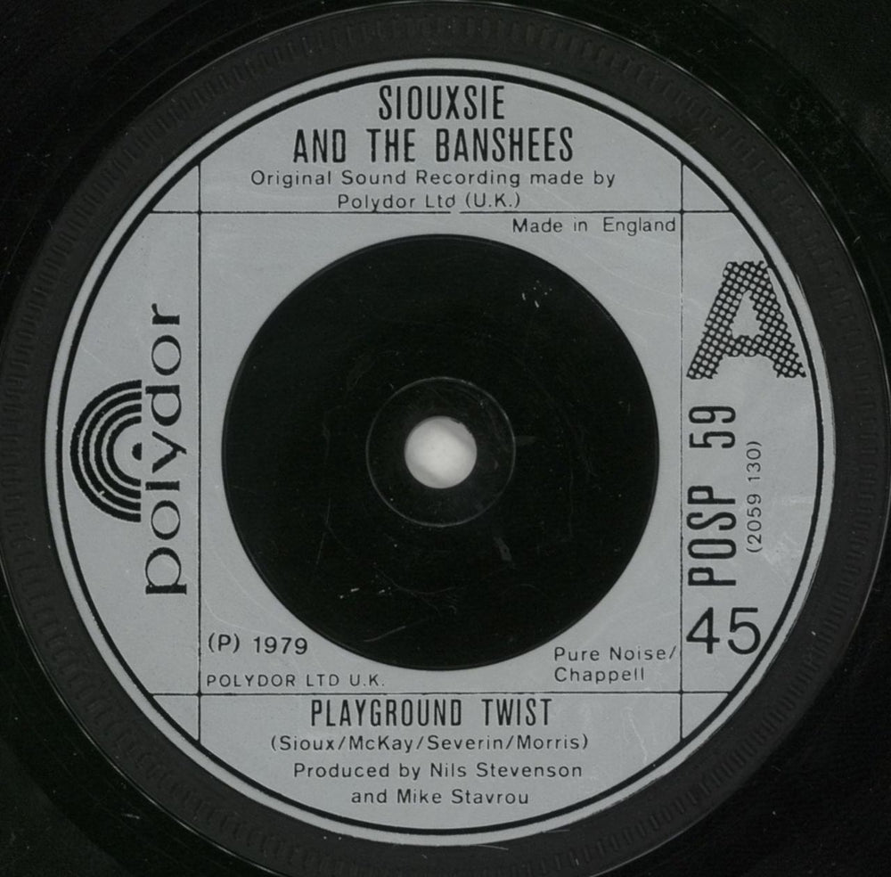 Siouxsie & The Banshees Playground Twist - Inj + Sleeve UK 7" vinyl single (7 inch record / 45) SIO07PL27015