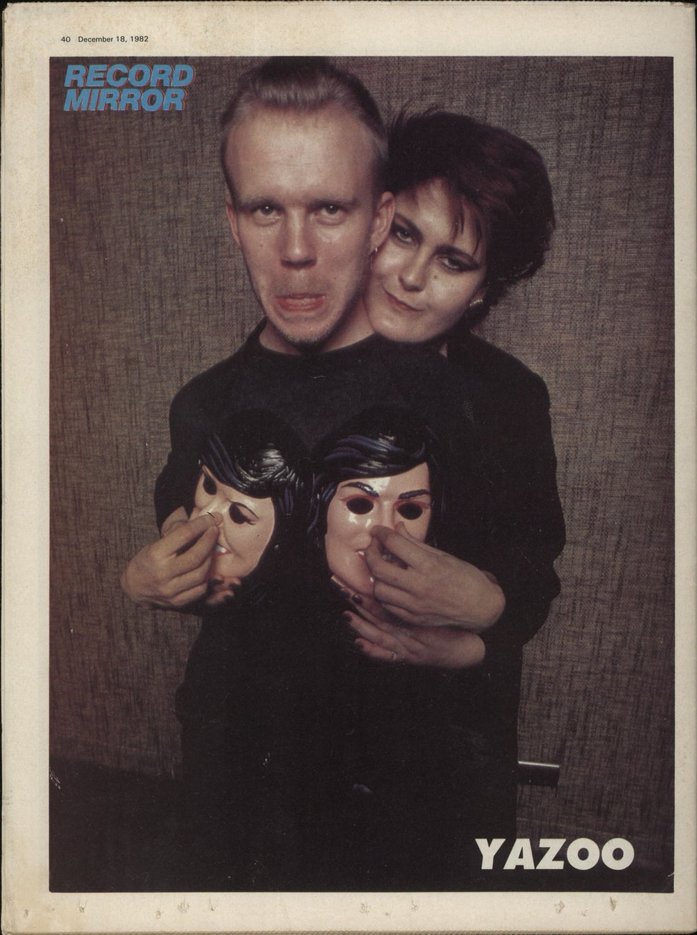 Siouxsie & The Banshees Record Mirror UK magazine