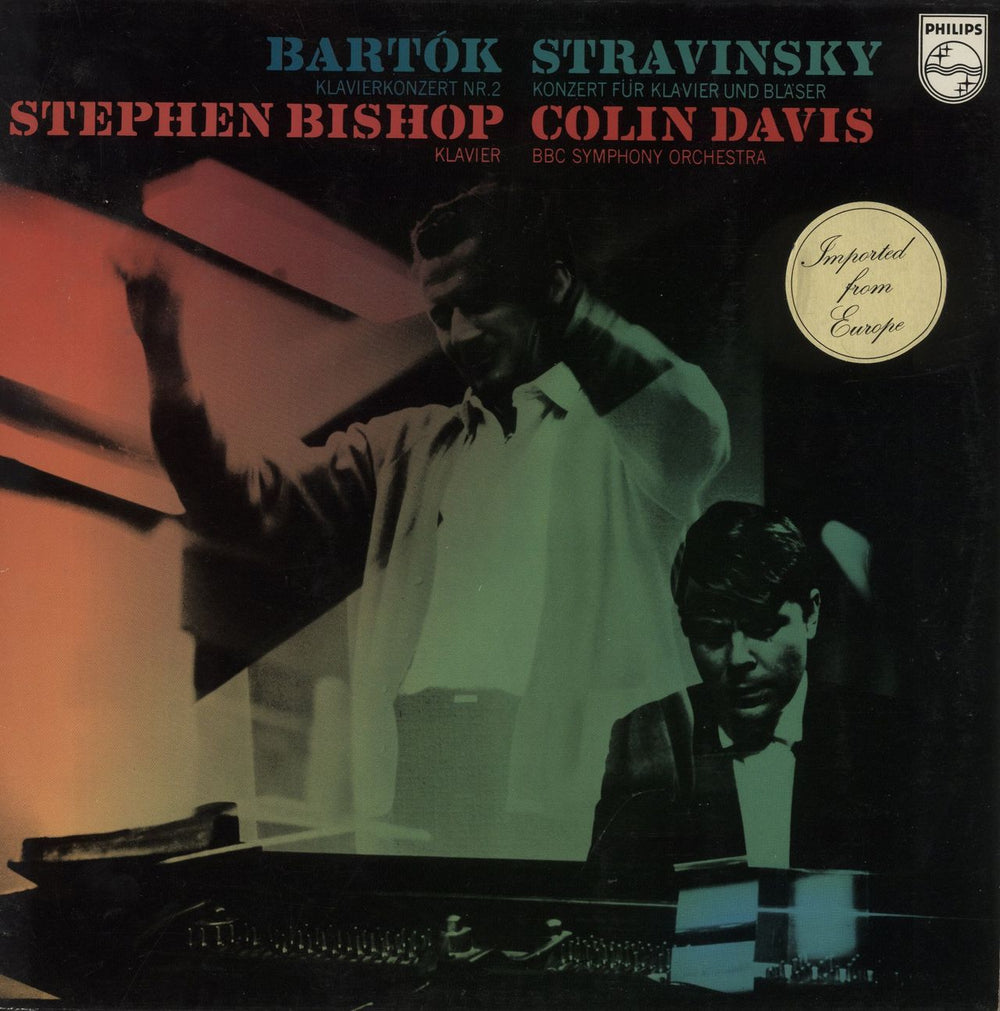 Sir Colin Davis Bartok: Piano Concerto No. 2 / Stravinsky: Concerto For Piano And Wind Dutch vinyl LP album (LP record) SAL3779