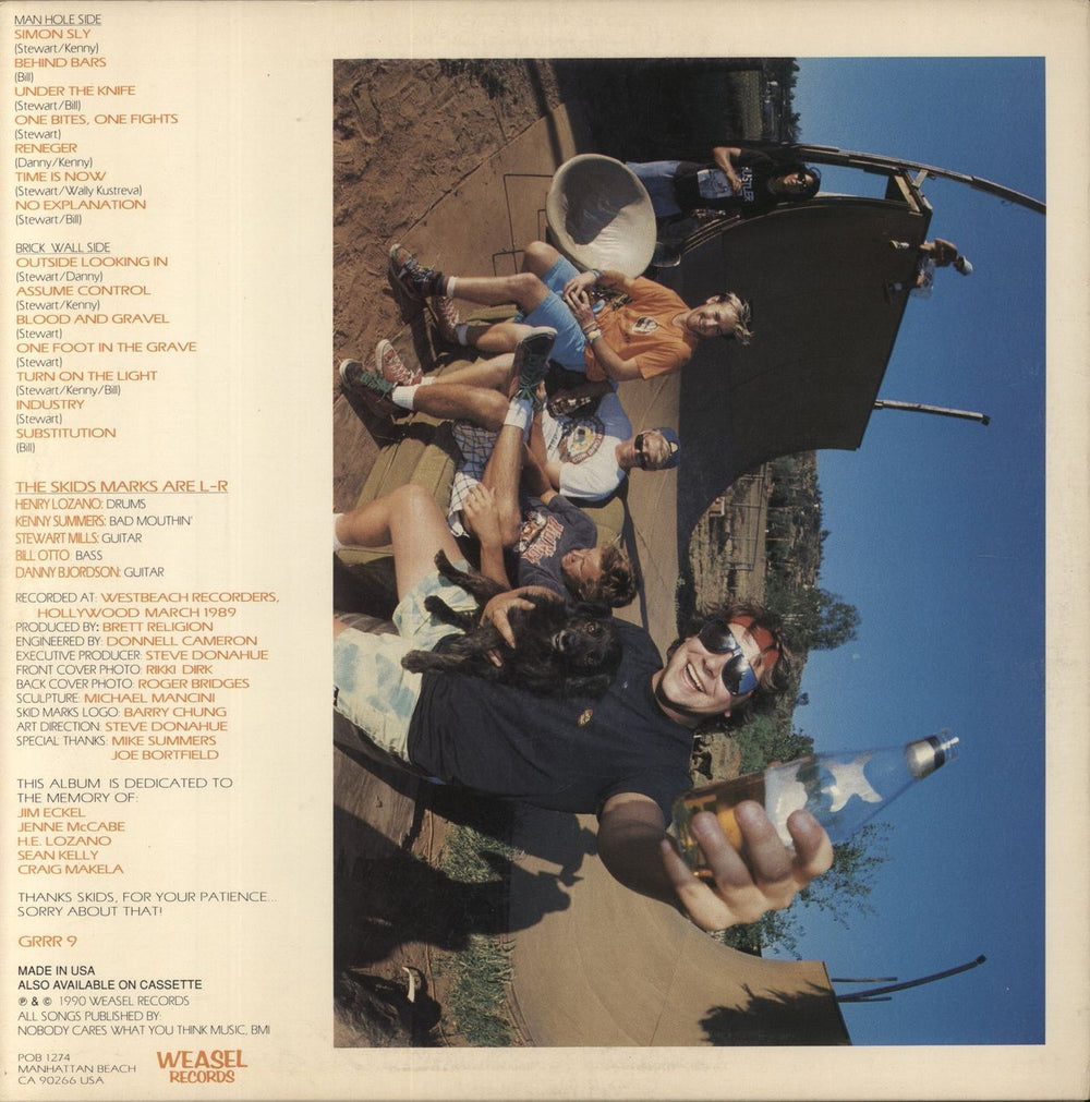 Skid Marks Live It Out US vinyl LP album (LP record)