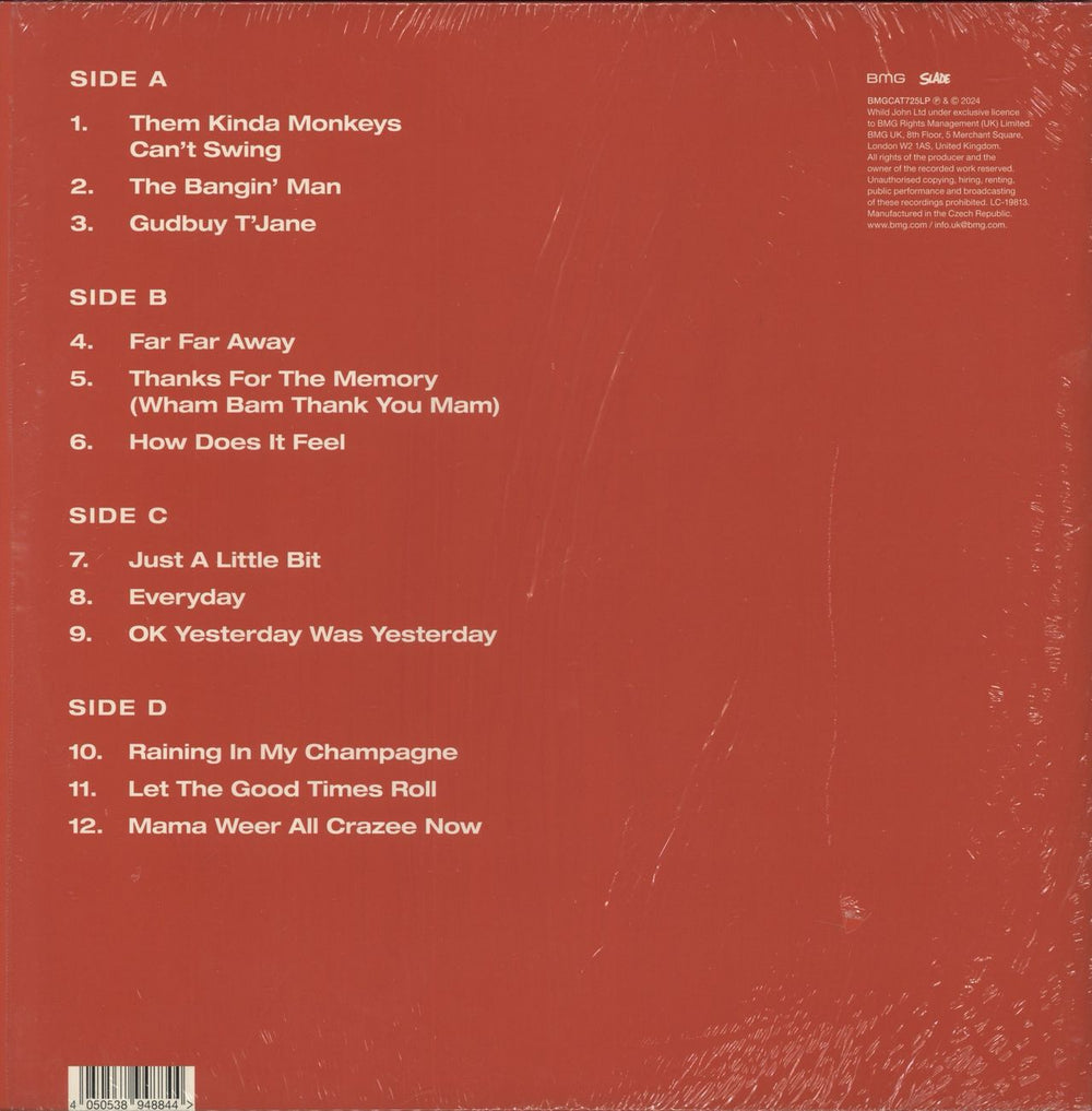 Slade Live At The New Victoria - Clear with Blue Splatter Vinyl - Shrink UK 2-LP vinyl record set (Double LP Album) 4050538948844