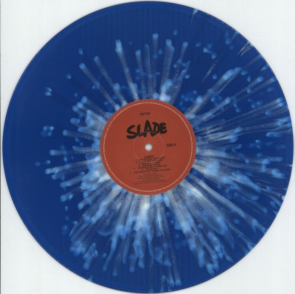 Slade Sladest - Blue, Black & White Splattered Vinyl - EX UK vinyl LP album (LP record) SDELPSL876554